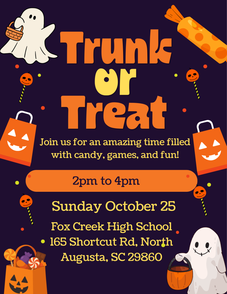 Trunk or Treat Poster for trunk or treat on Oct 25